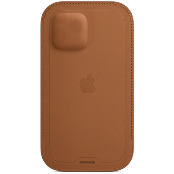 Apple Leather Sleeve for iPhone 12 Mini, Saddle Brown (MHMP3)