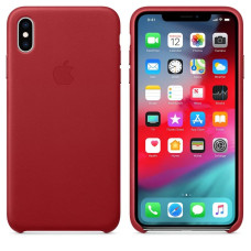 Чехол-накладка Apple Leather Case for iPhone Xs Max, Red (MRWQ2)