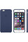 Чехол-накладка Apple Leather Case for iPhone 6 Plus, 6s Plus, Midnight Blue (MGQV2) Оригинал