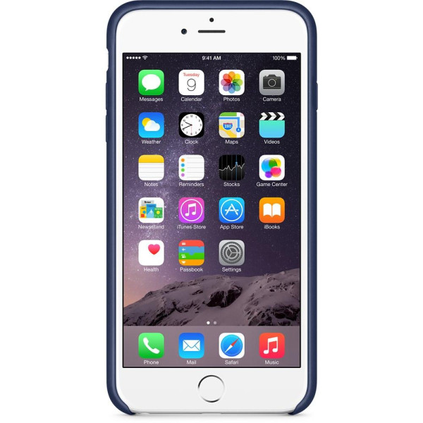 Чехол-накладка Apple Leather Case for iPhone 6 Plus, 6s Plus, Midnight Blue (MGQV2) Оригинал