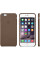 Чехол-накладка Apple Leather Case for iPhone 6 Plus/6s Plus, Olive Brown (MGQR2) Оригинал