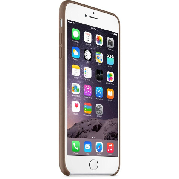 Чехол-накладка Apple Leather Case for iPhone 6 Plus/6s Plus, Olive Brown (MGQR2) Оригинал