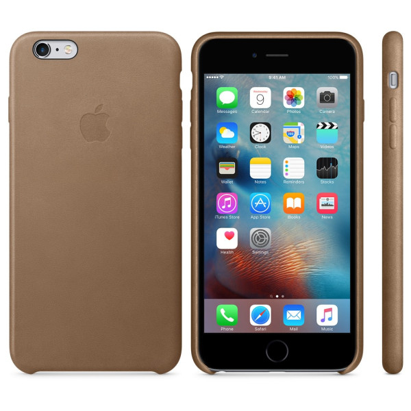 Чехол-накладка Apple Leather Case for iPhone 6S Plus\6 Plus, Brown (MKX92) Оригинал