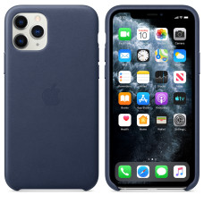 Apple Leather Case for iPhone 11 Pro, Midnight Blue (MWYG2)