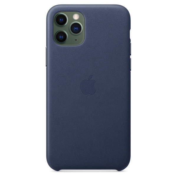 Apple Leather Case for iPhone 11 Pro, Midnight Blue (MWYG2)