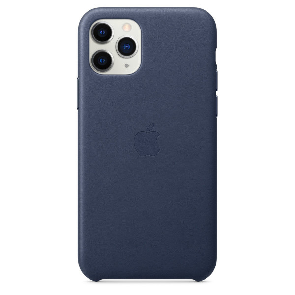 Apple Leather Case for iPhone 11 Pro, Midnight Blue (MWYG2)