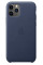 Apple Leather Case for iPhone 11 Pro, Midnight Blue (MWYG2)