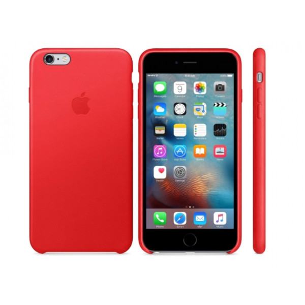 Чехол-накладка Apple Leather Case for iPhone 6 Plus, 6S Plus, PRODUCT Red (MGQY2) Оригинал