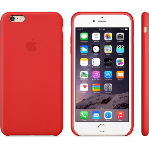 Чехол-накладка Apple Leather Case for iPhone 6 Plus, 6S Plus, PRODUCT Red (MGQY2) Оригинал