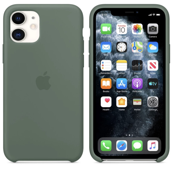 Чехол-накладка Apple Silicone Case for iPhone 11, Pine Green (HC)