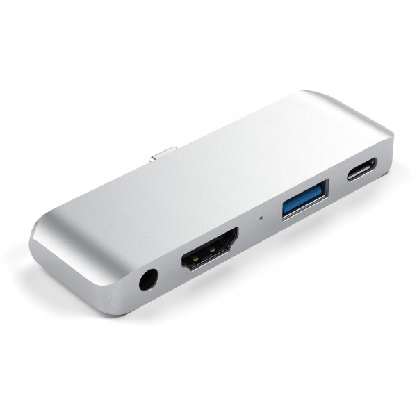 Хаб-адаптер Satechi Aluminum Type-C Mobile Pro Hub, Silver (ST-TCMPHS)