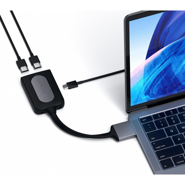 Хаб-адаптер Satechi Type-C Dual HDMI Adapter, Space Gray (ST-TCDHAM)