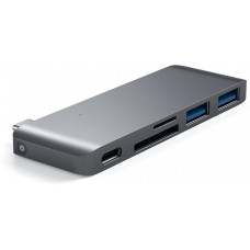 Хаб-адаптер Satechi Type-C USB 3.0 Passthrough Hub, Space Gray(ST-TCUPM)