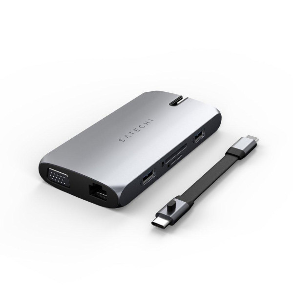 Хаб - адаптер Satechi Aluminum USB-C On-the-Go Multiport Adapter, Space Grey (ST-UCMBAM)