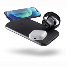 Бездротова зарядка Zens Aluminium 4 in 1 Wireless Charger with 45W USB PD and MFI Apple Watch Cable (ZEDC14B/00)