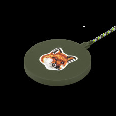 Беспроводная зарядка Native Union Maison Kitsune Drop Wireless Charger Fabric, Green (DROP-GRN-FB-MK)