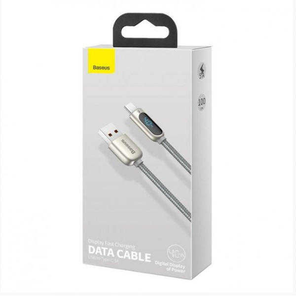 Кабель синхронизации Baseus Display 5A Fast Type C 1m Cable, Silver