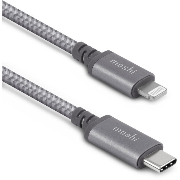 Кабель синхронизации Moshi Integra™ Cable USB-C to Lightning 1.2m, Titanium Gray (99MO084041)