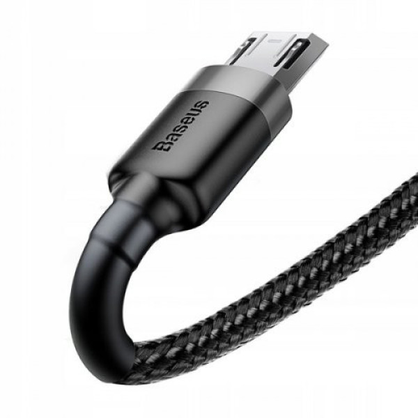 Кабель синхронизации Baseus Cafule 2.4A Micro USB 1m Cable, Gray Black