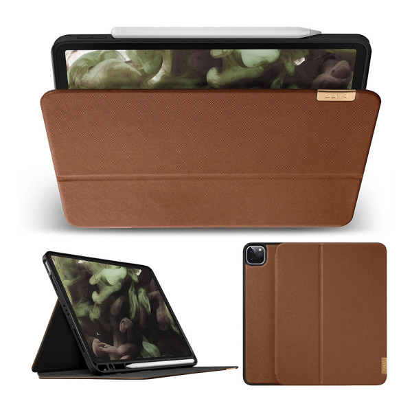 Чехол-книжка LAUT Prestige Folio for iPad Pro 12.9 (2021/2020/2018)with Pencil Slot, Brown (L_IPP21L_PR_BR)