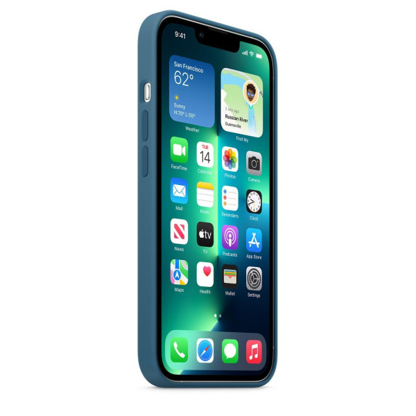 Чехол-накладка Apple Silicone Case with MagSafe for iPhone 13 Pro, Blue Jay (MM2G3)