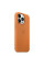 Кожанный чехол-накладка Apple Leather Case with MagSafe for iPhone 13 Pro, Golden Brown (MM193)
