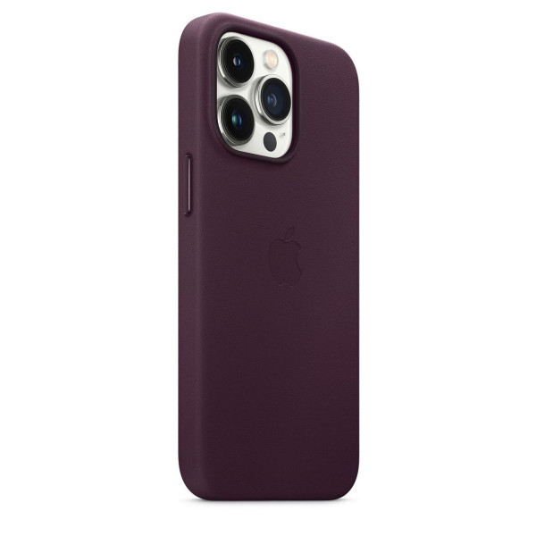 Кожанный чехол-накладка Apple Leather Case with MagSafe for iPhone 13 Pro, Dark Cherry (MM1A3)