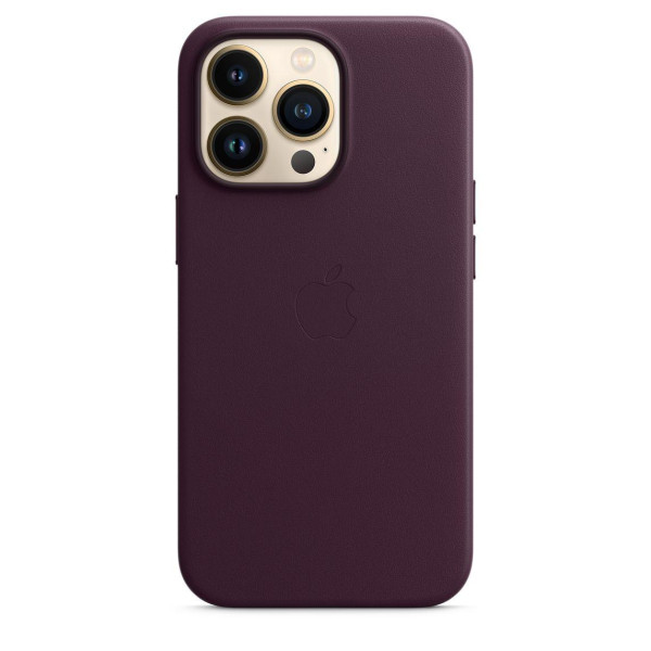 Кожанный чехол-накладка Apple Leather Case with MagSafe for iPhone 13 Pro Max, Dark Cherry (MM1M3)