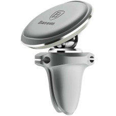 Автомобильный держатель Baseus Magnetic Air Vent Car Mount Holder with Cable Clip, Silver