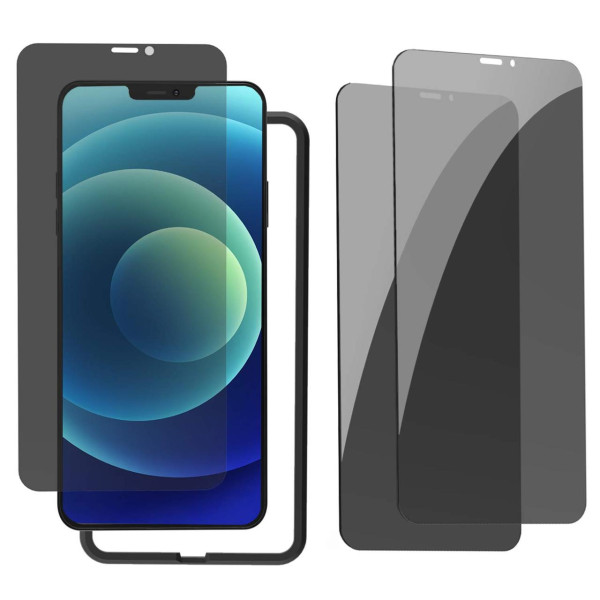 Защитное стекло ZK Protection Glass for iPhone 12/12 Pro Anti Peep Screen 0.26mm + Back Film, Black