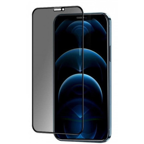 Защитное стекло-антишпион Doberman Premium Anti Peel Screen Protector 5D for iPhone 12/12 Pro (премиум-класс)