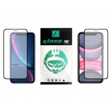 Защитное стекло ZK Protection Glass for iPhone Xr/11 Full Silk Screen 0.26mm + Back Film, (Black)