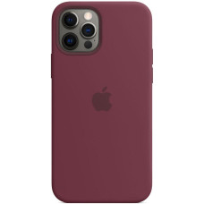 Силиконовый чехол-накладка Apple Silicone Case with MagSafe for iPhone 12 Pro Max, Plum (MHLA3)