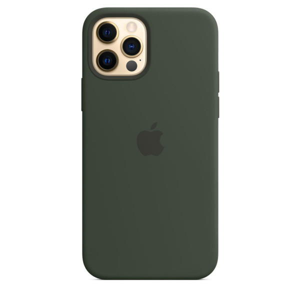 Силиконовый чехол-накладка Apple Silicone Case with MagSafe for iPhone 12 Pro Max, Cyprus Green (HC)