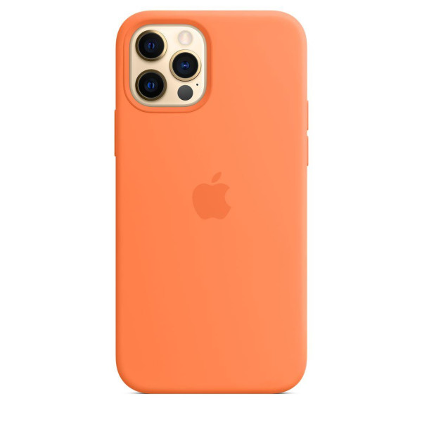 Силиконовый чехол-накладка Apple Silicone Case with MagSafe for iPhone 12 Pro Max, Kumquat (HC)