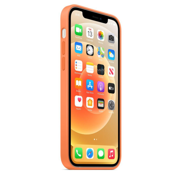 Силиконовый чехол-накладка Apple Silicone Case with MagSafe for iPhone 12 Pro Max, Kumquat (HC)