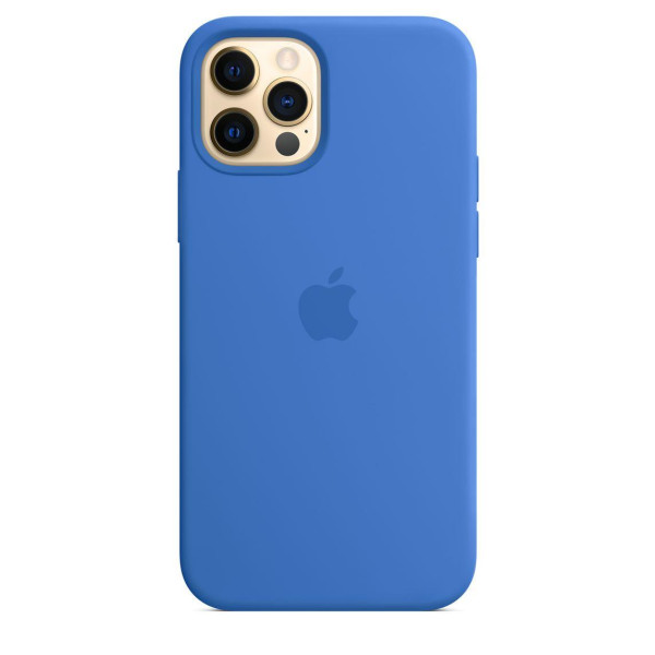 Силиконовый чехол-накладка Apple Silicone Case for iPhone 12 Pro Max, Capri Blue (HC)(A)
