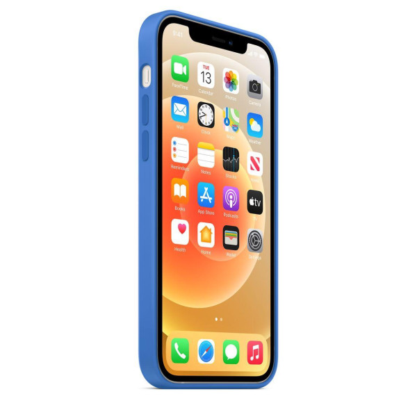 Силиконовый чехол-накладка Apple Silicone Case for iPhone 12 Pro Max, Capri Blue (HC)(A)