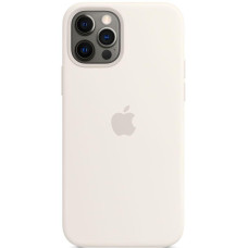 Силиконовый чехол-накладка Apple Silicone Case for iPhone 12 Pro Max, White (HC)(A)
