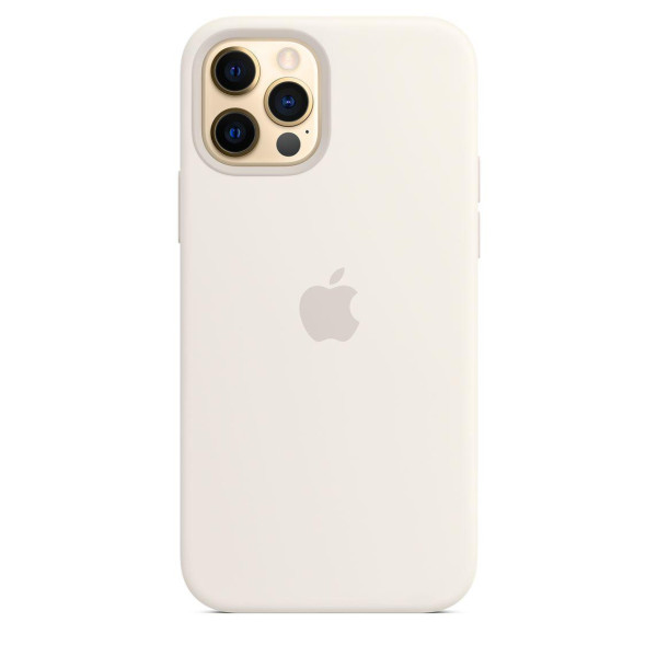 Силиконовый чехол-накладка Apple Silicone Case for iPhone 12 Pro Max, White (HC)(A)