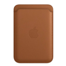 Кожанный магнитный бумажник Apple Leather Wallet with MagSafe, Saddle Brown (MHLT3)