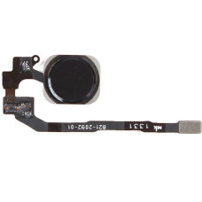Шлейф с кнопкой "Домой" Flat cable with home button outside iPhone 5S/SE Black Original