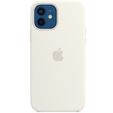 Силиконовый чехол-накладка Apple Silicone Case with MagSafe for iPhone 12/12 Pro, White (HC)