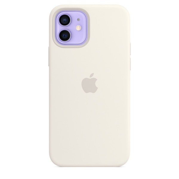Силиконовый чехол-накладка Apple Silicone Case for iPhone 12/12 Pro, White (HC)(A)