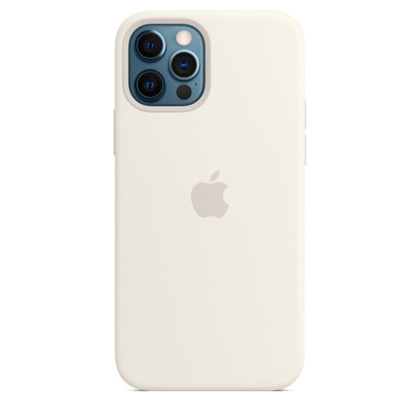 Силиконовый чехол-накладка Apple Silicone Case for iPhone 12/12 Pro, White (HC)(A)