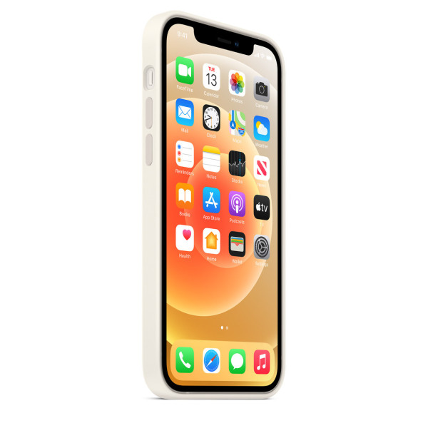 Силиконовый чехол-накладка Apple Silicone Case for iPhone 12/12 Pro, White (HC)(A)