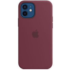 Силиконовый чехол-накладка Apple Silicone Case with MagSafe for iPhone 12/12 Pro, Plum (HC)