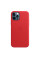 Кожанный чехол накладка Apple Leather Case with MagSafe for iPhone 12 | 12 Pro, Red (MHKD3)