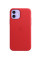 Кожанный чехол накладка Apple Leather Case with MagSafe for iPhone 12 | 12 Pro, Red (MHKD3)