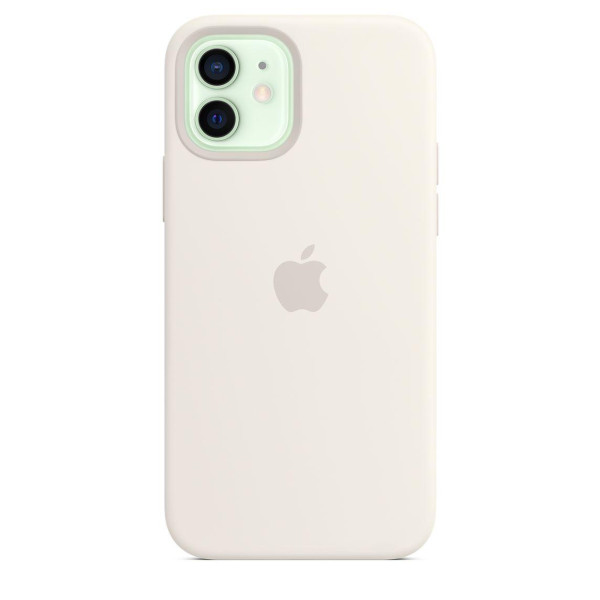 Силиконовый чехол-накладка Apple Silicone Case for iPhone 12/12 Pro, White (HC)(A)